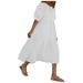 knqrhpse Beach Dresses for Women Casual Dresses Summer Dress Midi Dresses for Women Women s Dresses Short Sleeve Dating Beach Casual Loose Dress Womens Dresses White Dress 3Xl