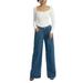 Canrulo Women Loose Boyfriend Jeans Casual High Waist Washed Wide Leg Hip Hop Denim Pants Streetwear Dark Blue S