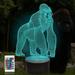 YSITIAN Animal Gorilla Gifts for Monkey Lovers 3D Illusion Night Light Touch Lamp Creative RGB Led Christmas Birthday Decorations Gifts YT02-213