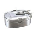 SANWOOD Lunch Box Double Layers Bento Lunch Box Student Stainless Steel Food Storage Container