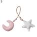 SANWOOD Hanging Ornament Wooden Beads Moon Star Kids Infant Crib Cradle Wall Hanging Ornament Photo Props