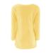 iOPQO sweaters for women Womens Casual Solid Long Sleeve Jumper Sweaters Blouse YE L Women s Pullover Sweater Yellow L