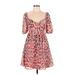 Jessica Simpson Casual Dress: Red Animal Print Dresses - New - Women's Size Medium