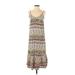 O'Neill Casual Dress - Slip dress: Yellow Aztec or Tribal Print Dresses - Women's Size Small