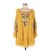 Promesa U.S.A. Casual Dress: Yellow Dresses - Women's Size Large