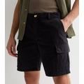 Men's Black Cargo Shorts New Look