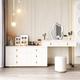 Modern White Makeup Vanity Set with 6-Drawer Cabinet Dressing Table with Stool & Mirror