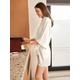 LILYSILK Short Dressing Gown Womens White UK 22 Momme Silk Temperature Regulating Belted Kimono Robe XL