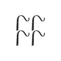 4 Pcs Hanging Basket Brackets Iron Wall Hooks for Hanging Lantern Bird Feeders Wind Chimes Plant Planter Coat