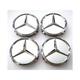 4x Mercedes Benz Alloy Wheel Centre Cap 75mm Badges Silver Hub A C E S