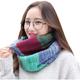 Women Colorful Neck Scarf Winter Knitted Loop Infinity Scarf Warm Wrap Cowl