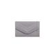 LeahWard Women's Faux Suede Leather Clutch Bag Wedding Bridal Prom Handbags 809 (Grey)