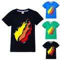 (7-8 Years, Black) PRESTONPLAYZ Kids Children Boy Girl Casual Blouse Summer Tee Top Short Sleeve Round Neck T-Shirt