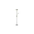 Mother and Child Task Floor Lamp Antique Brass 230W & 33W Decorative Indoor Standing Reading Light with Double Rotary Dimmer Switch