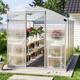 10ft Ã— 6ft Greenhouse Polycarbonate Aluminium Greenhouse with Window and Sliding Door