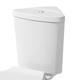 Bathroom Close Coupled Corner Toilet Cistern Only Dual Flush Ceramic White Gloss