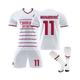 (24(130-140CM)) AC Milan Away Jersey 2022/23 Ibrahimovic No.11 Soccer Jersey 3-Pieces Kits For Kids Adults