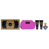 Dylan Blue by Versace for Women - 4 Pc Gift Set - 3.4oz EDP Spray, 3.4oz Sublime Body Lotion, 3.4oz