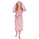 Monhouse Womens Dressing Gown - Soft & Cosy Long Bathrobe - Ladies Flannel Luxury Housecoa, Warm & Fluffy Spa Robe - Pink Uk 20-22