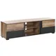 Beliani Tv Stand Light Wood With Black Sterling