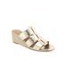 Wide Width Women's Wilma Sandal by Comfortview in Soft Gold Pewter (Size 9 W)