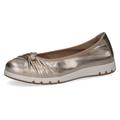 Ballerina CAPRICE Gr. 37, goldfarben (platinfarben) Damen Schuhe Ballerina Ballerinas