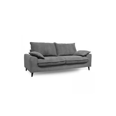 Oviala Business Umbaubares Sofa aus meliertem Stoff 3-Sitzer hellgrau