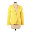 Talbots Blazer Jacket: Yellow Solid Jackets & Outerwear - Women's Size 4