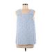 Lauren Conrad Sleeveless Top Blue Scoop Neck Tops - Women's Size Large