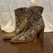 Free People Shoes | Free People Barclay Snakeskin Patterned Zip Up Ankle Boots Women’s 39 | Color: Brown/Tan | Size: 8