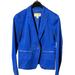 Michael Kors Jackets & Coats | Michael Kors Womens (6) Electric Blue 1-Button Career Blazer Cotton-Blend Lined | Color: Blue | Size: 6