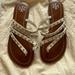Tory Burch Shoes | Like New Tori Burch Sandals | Color: Cream/Silver | Size: 7