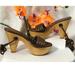 Coach Shoes | Coach Juliette Lace Up Leather Two Way Platforms With Wooden Heels Sz 9 | Color: Brown | Size: 9