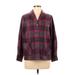 Pendleton Jacket: Burgundy Checkered/Gingham Jackets & Outerwear - Women's Size Small Petite
