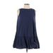 Shein Casual Dress - Shift: Blue Solid Dresses - Women's Size Large