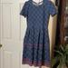 Lularoe Dresses | Nwot Amelia Lularoe Dress | Color: Blue/Pink | Size: S