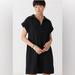 J. Crew Dresses | J. Crew V-Neck Shirtdress In Soft Gauze | Color: Black | Size: Xxs