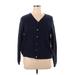 Bobbie Brooks Cardigan Sweater: Blue Sweaters & Sweatshirts - Women's Size X-Large