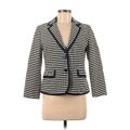 Ann Taylor LOFT Blazer Jacket: Ivory Stripes Jackets & Outerwear - Women's Size 6