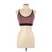 Victoria's Secret Pink Sports Bra: Burgundy Activewear - Women's Size Large