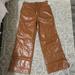 Free People Pants & Jumpsuits | Free People Faux Leather Pants | Color: Brown/Orange | Size: 10