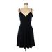 MICHAEL Michael Kors Casual Dress - Slip dress: Black Solid Dresses - Women's Size 6