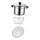 ANSNOW 1 Set Steamer Pot with Lid Stock Pot Small Soup Saucepan Fryer Pot Saucepans Single Handle Small Saucepan Stockpot Single Handle Soup Saucepan Fry Pot Pasta Pot Stainless Steel Wok