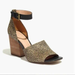 Madewell Shoes | Madewell Alena Spotted Calf Hair Heeled Sandal In Leather Size 6.5 | Color: Black/Tan | Size: 6.5