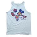 Disney Shirts | Disney Parks Epcot World Showcase Tank Mickey Mouse Cotton Top Men's Size Large | Color: Red/White | Size: L