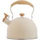 Whistling Kettle, 2.5L Gas Induction Whistling Kettle Stainless Steel Kettle Kettle Whistling Teapot Induction Whistling Kettle Gas Cookers, Easy to Clean-Green (Color : Black)