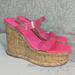 Nine West Shoes | Nine West Rapps Platform Wedge Sandal Pink Size 8.5 And 9 | Color: Pink | Size: Various