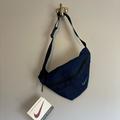 Nike Bags | Nike Navy Sling Bag / Fanny Pack Black Trim. Nwt. 3 Pockets. Great Everyday. | Color: Black/Blue | Size: Os