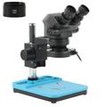 Microscope Accessories Kit Industrial Lab 7X-50X Continuous Zoom Stereo Microscope Binocular Microscope + 0.5X 1.0X 0.7X 1.5X 2.0X Auxiliary Objective Lens Microscope Slides (Size : With 1.5x)