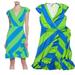 Lilly Pulitzer Dresses | Lilly Pulitzer Adriel Wrap Dress In Flutter Blue Always A Party Stripe Size Xs | Color: Blue/Green | Size: Xs